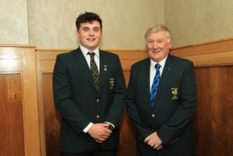 James Sugrue pictured with Irish Mens Captain John Carroll at the Musnter Golf Annual Delegates Meeting in Mallow. Picture: Niall O'Shea