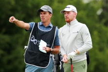 John Murphy and Shane O'Connell pictured during the Irish Challenge at the Palmer South course at the K Club. Picture: Niall O'Shea